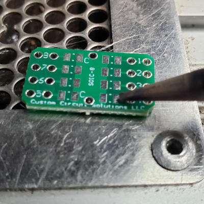 Soldering the SMT module bottomside