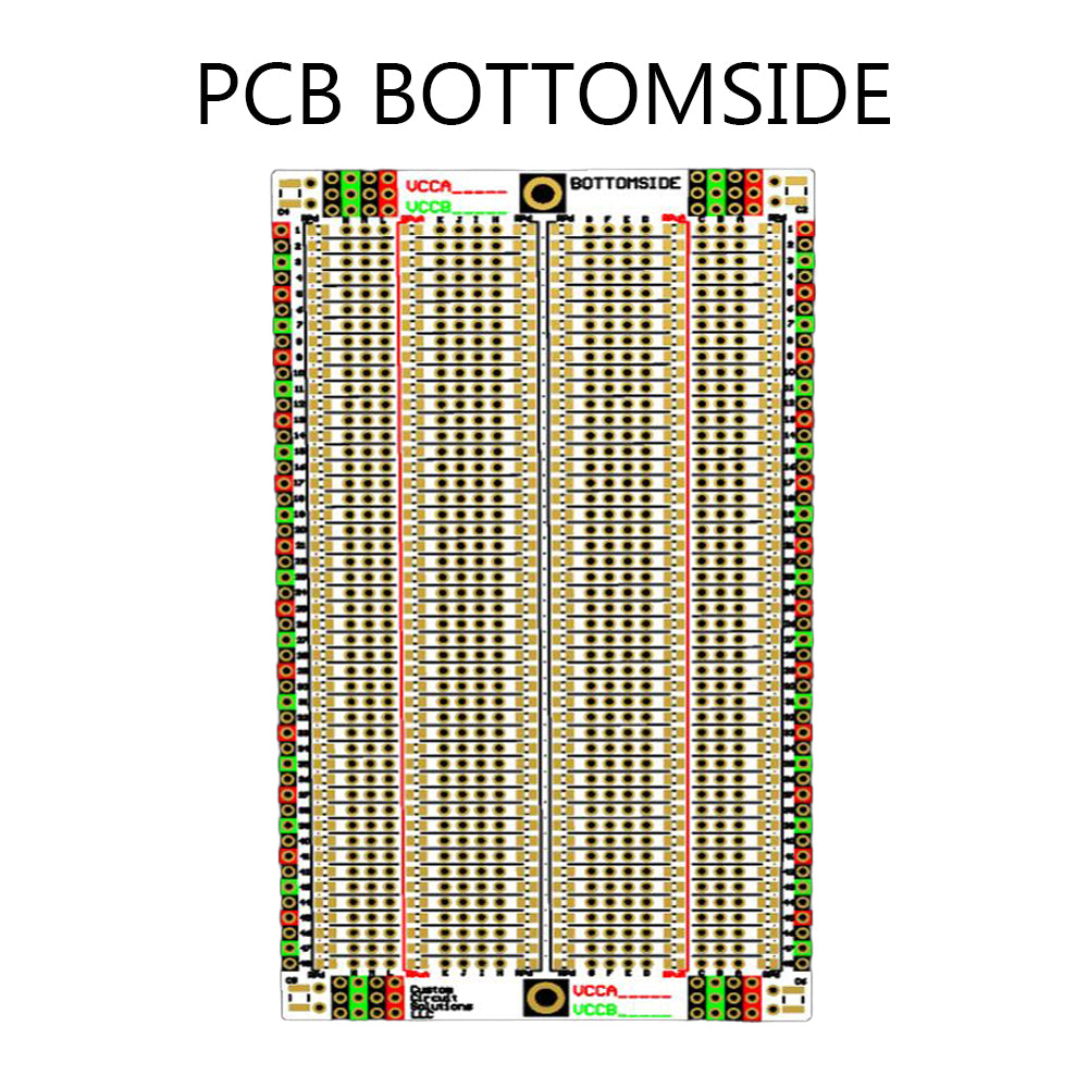 Advanced Solderable Breadboard, 48 Rows, Hybrid Perfboard Includes Integrated 0805/0603 SMD  Pullup/Pulldown/Series Passive Pads - 4 Layer Protoboard with Ground and Power Planes , Size: Large, 2 Pieces