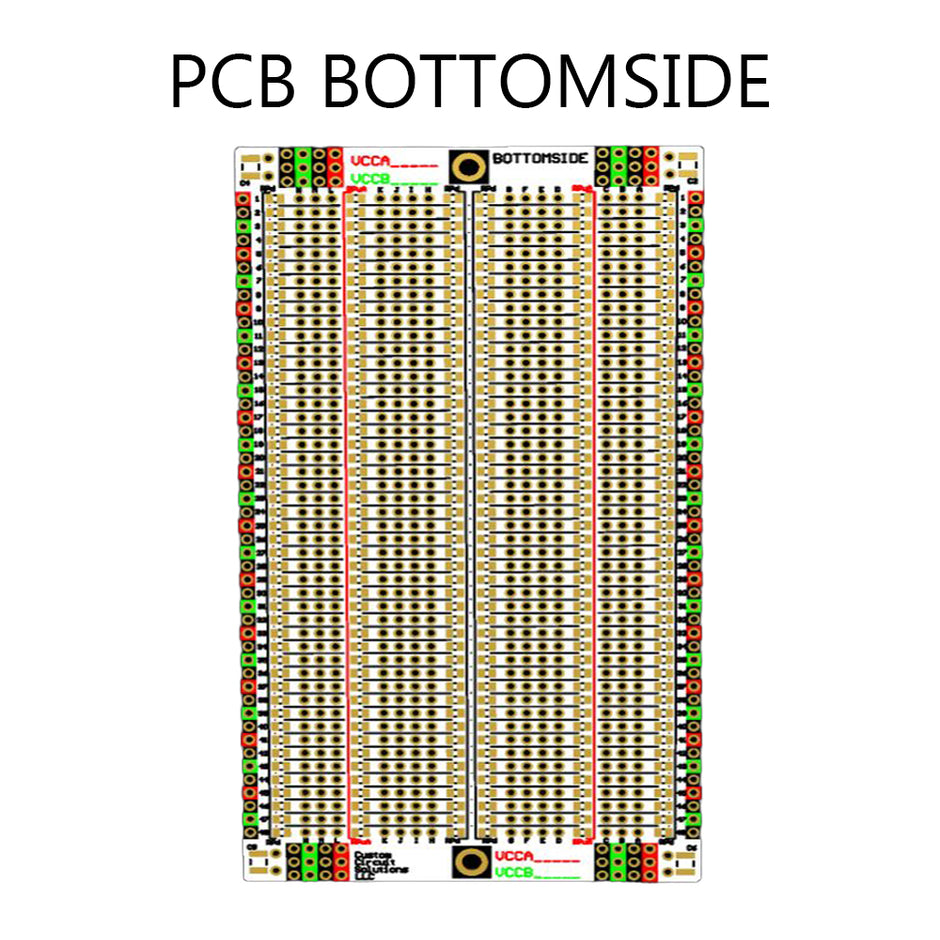 Advanced Solderable Breadboard, 48 Rows, Hybrid Perfboard Includes Integrated 0805/0603 SMD  Pullup/Pulldown/Series Passive Pads - 4 Layer Protoboard with Ground and Power Planes , Size: Large, 2 Pieces