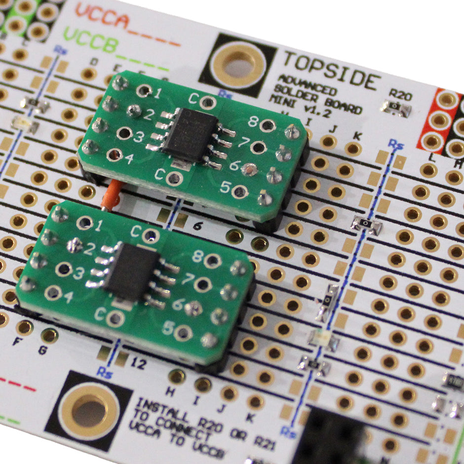 Advanced Solderable Breadboard, 24 Rows, Hybrid Perfboard Includes Integrated 0805/0603 SMD  Pullup/Pulldown/Series Passive Pads - 4 Layer Protoboard with Ground and Power Planes , Size: Medium, 3 Pieces