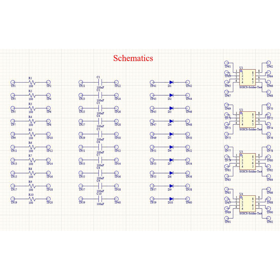 Beginner Level SMD Soldering Practice Kit - Includes Solder Practice Board, PCB Components, and Guided Surface Mount Soldering Instructions
