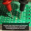 Beginner Level SMD Soldering Practice Kit - Includes Solder Practice Board, PCB Components, and Guided Surface Mount Soldering Instructions