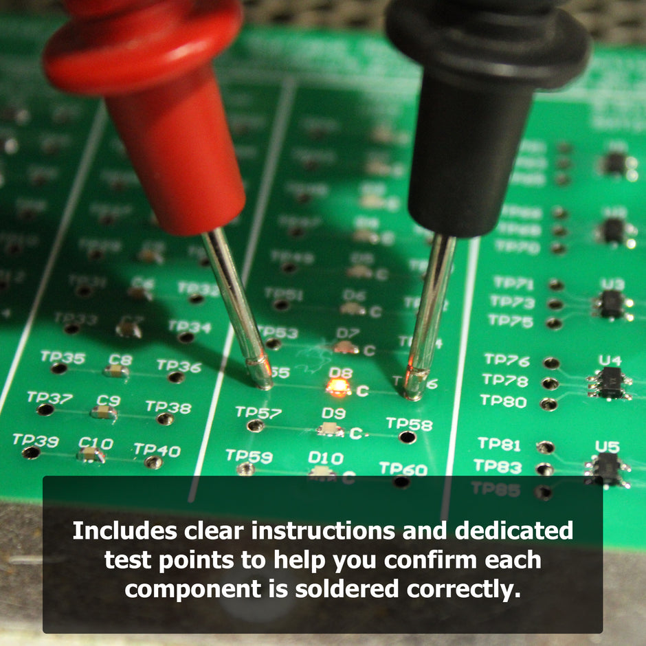 Intermediate Level SMD Soldering Practice Kit - Includes Solder Practice Board, PCB Components, and Guided Surface Mount Soldering Instructions
