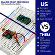 Highly Configurable SMD Resistor/Capacitor to DIP Adapter Header, 0603/0805 Pad Sizes (10 Pieces)