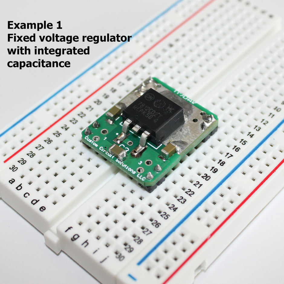 D2PAK (DPAK) to DIP Adapter Header with Integrated SMT Pads (8 Pieces)