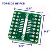 SOIC-16 To 16-Pin DIP Solder Adapter Boards with Integrated SMT Pads (6 Pieces)