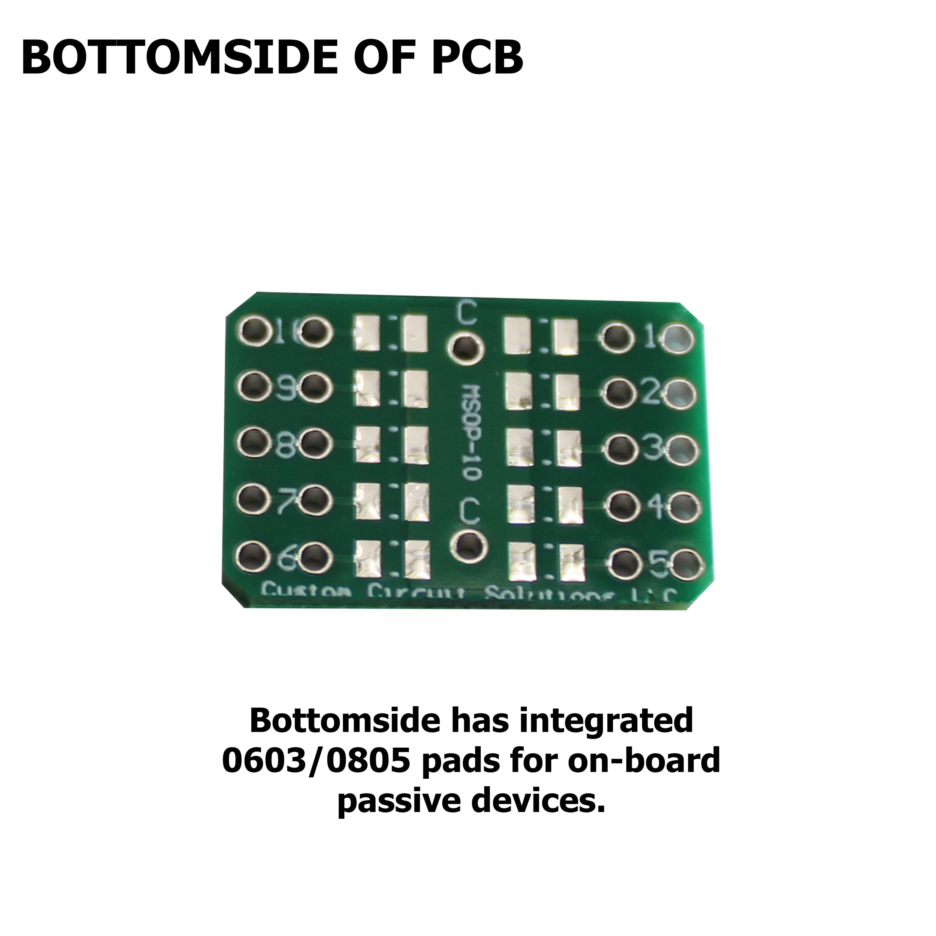MSOP-10 to 10-Pin DIP Adapter Header with Integrated SMT Pads (12 Pieces)