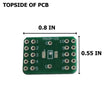 MSOP-10 to 10-Pin DIP Adapter Header with Integrated SMT Pads (12 Pieces)