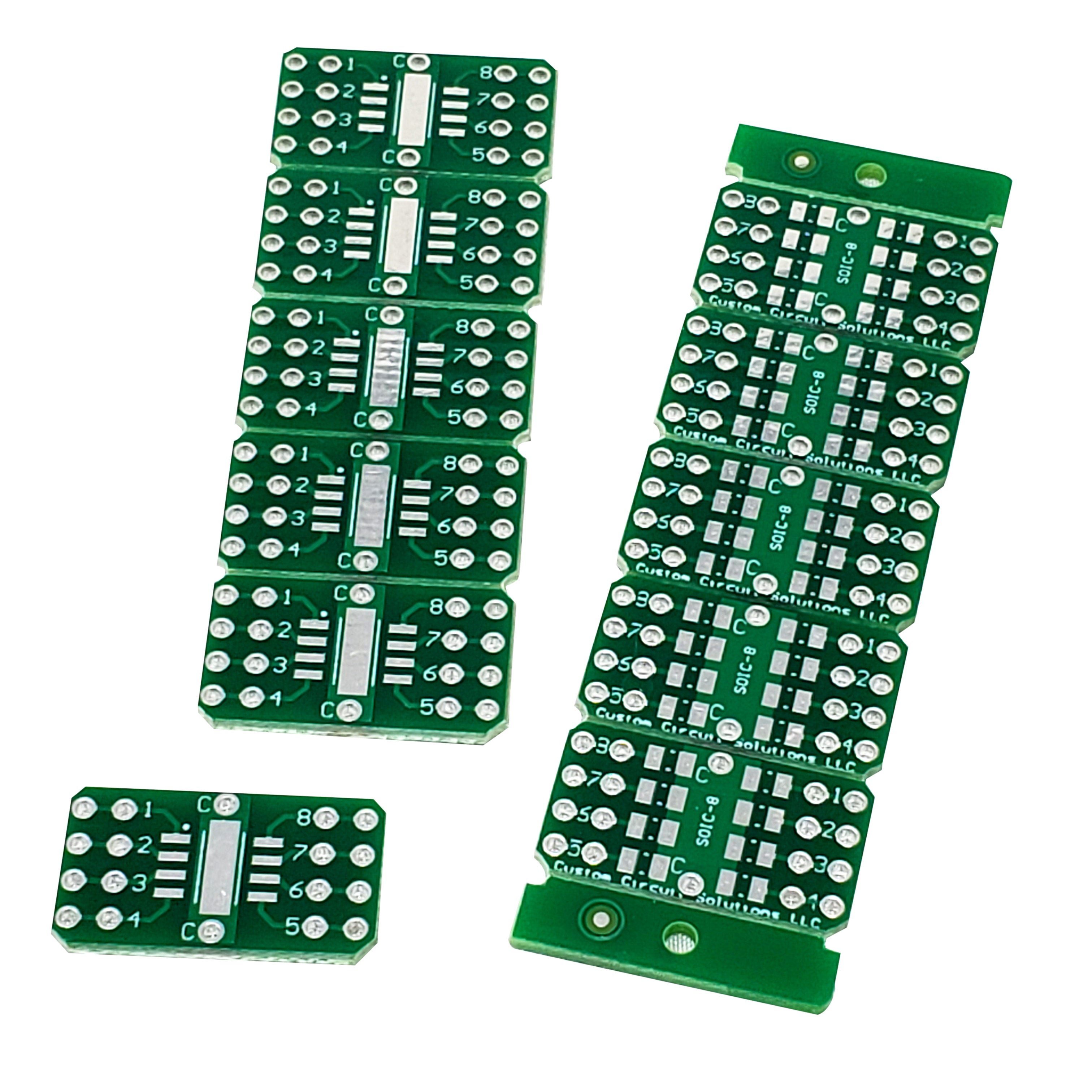 SOIC-8 To 8-Pin DIP Solder Adapter Boards with Integrated SMT Pads (10 Pieces)