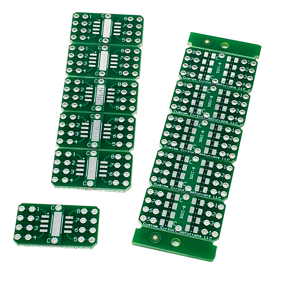 SOIC-8 To 8-Pin DIP Solder Adapter Boards with Integrated SMT Pads (10 Pieces)