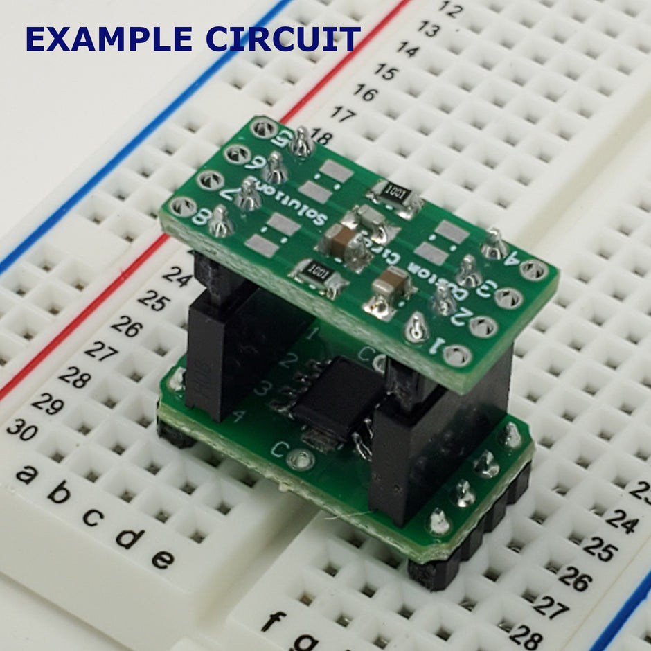 Highly Configurable SMD Resistor/Capacitor to DIP Adapter Header, 0603/0805 Pad Sizes (10 Pieces)