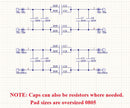 Highly Configurable SMD Resistor/Capacitor to DIP Adapter Header, 0603/0805 Pad Sizes (10 Pieces)