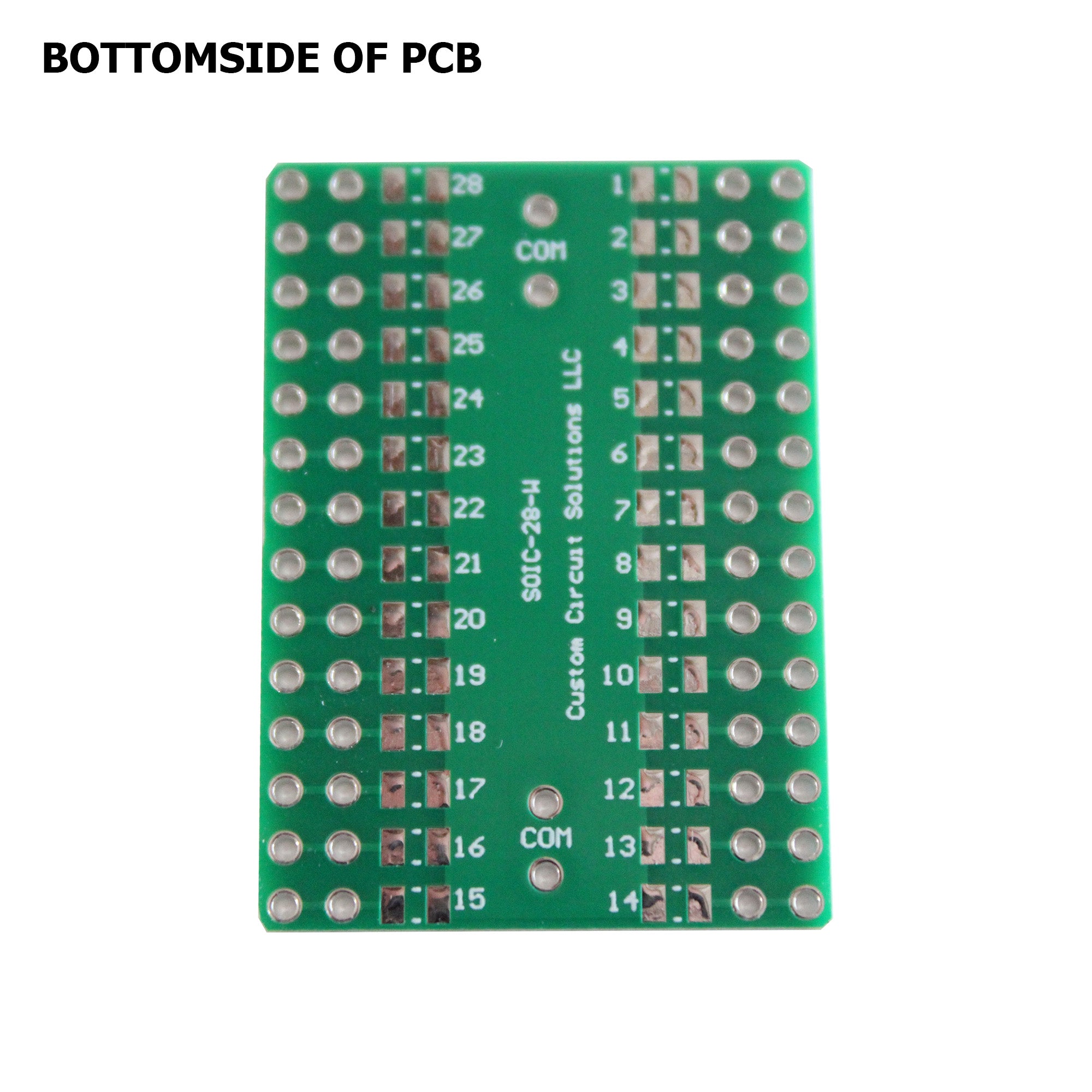 SOIC-28 (Wide) to 28-Pin DIP Adapter Header with Integrated SMT Pads (4 Pieces)