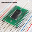 SOIC-28 (Wide) to 28-Pin DIP Adapter Header with Integrated SMT Pads (4 Pieces)