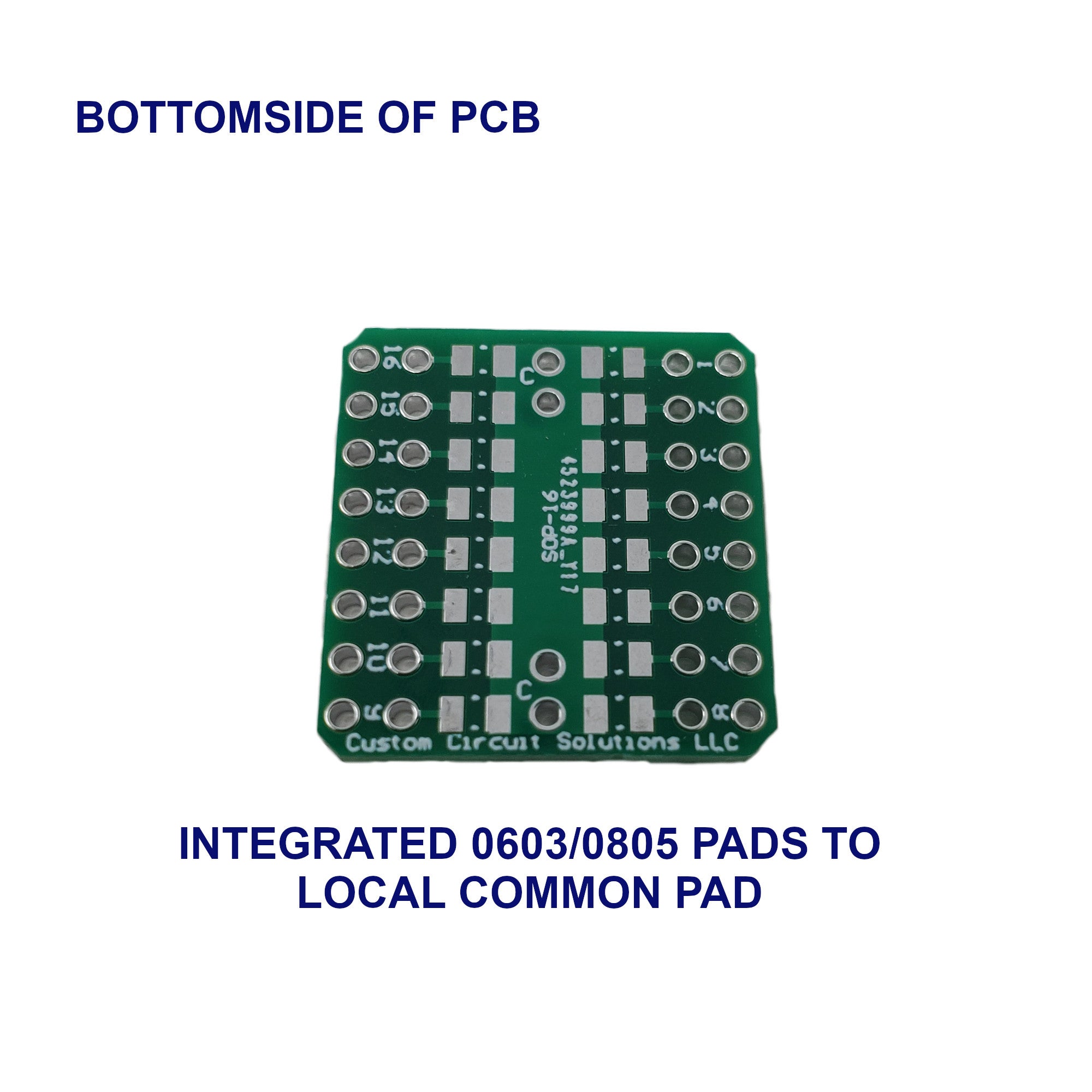 SOP-16 (0.65mm Pitch) to 16-Pin DIP Adapter Header with Integrated SMT Pads (6 Pieces)