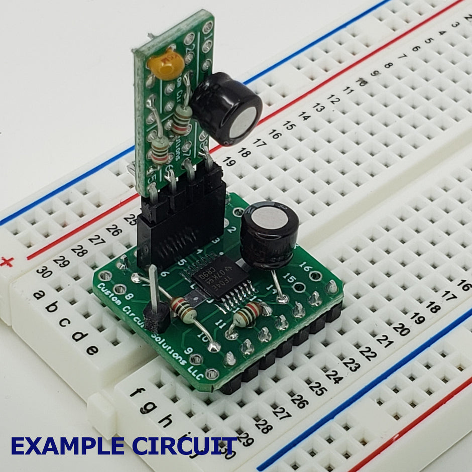 SOP-16 (0.65mm Pitch) to 16-Pin DIP Adapter Header with Integrated SMT Pads (6 Pieces)