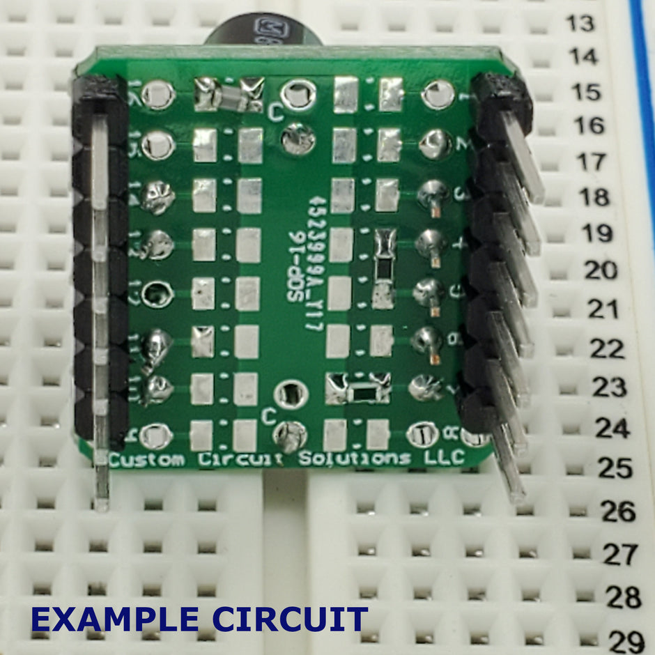 SOP-16 (0.65mm Pitch) to 16-Pin DIP Adapter Header with Integrated SMT Pads (6 Pieces)