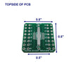 SOP-16 (0.65mm Pitch) to 16-Pin DIP Adapter Header with Integrated SMT Pads (6 Pieces)