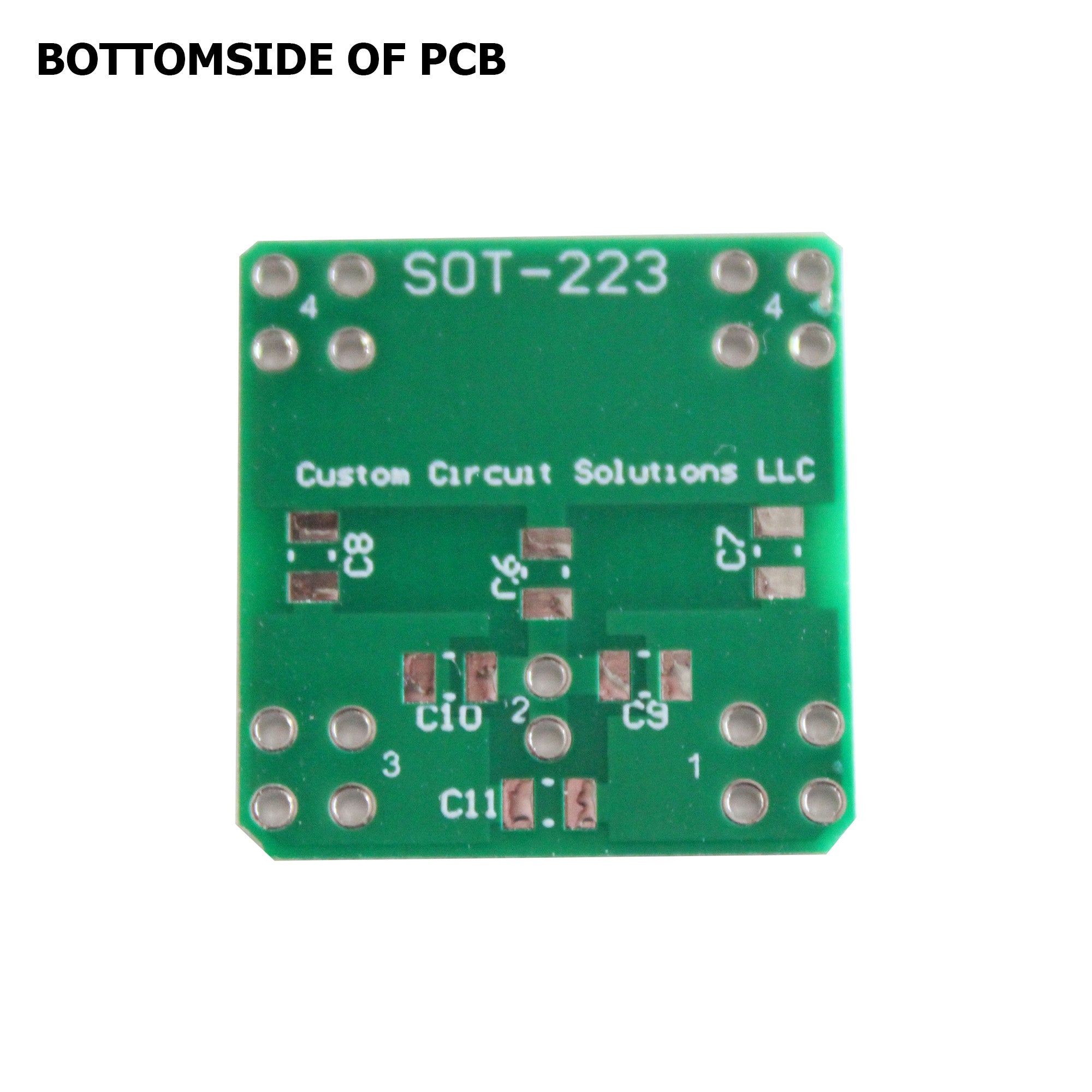 SOT223 to DIP Pin Adapter Header with Integrated SMT Pads (6 Pieces)
