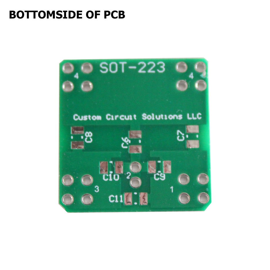 SOT223 to DIP Pin Adapter Header with Integrated SMT Pads (6 Pieces)