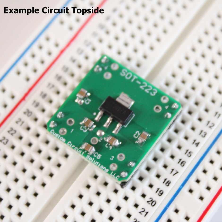 SOT223 to DIP Pin Adapter Header with Integrated SMT Pads (6 Pieces)