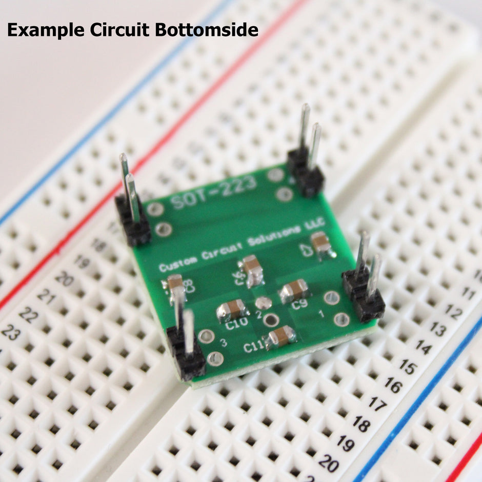 SOT223 to DIP Pin Adapter Header with Integrated SMT Pads (6 Pieces)