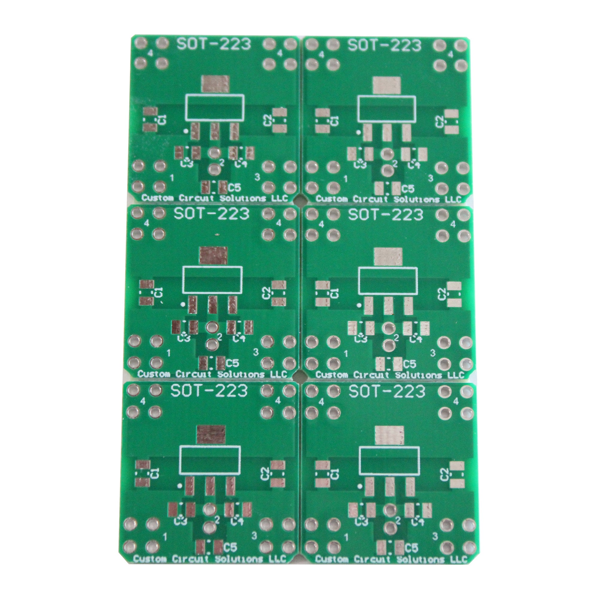 SOT223 to DIP Pin Adapter Header with Integrated SMT Pads (6 Pieces)