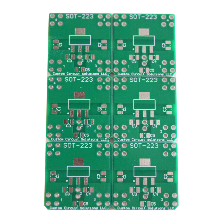SOT223 to DIP Pin Adapter Header with Integrated SMT Pads (6 Pieces)