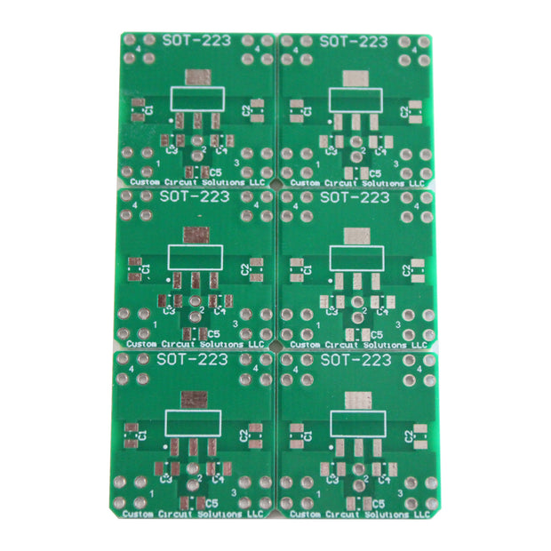 SOT223 to DIP Pin Adapter Header with Integrated SMT Pads (6 Pieces)