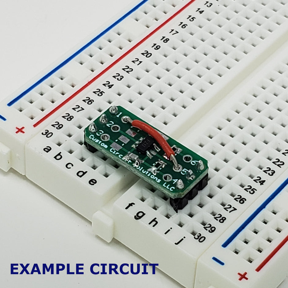 SOT-6 to 6-Pin DIP Adapter Header with Integrated SMT Pads (12 Pieces)