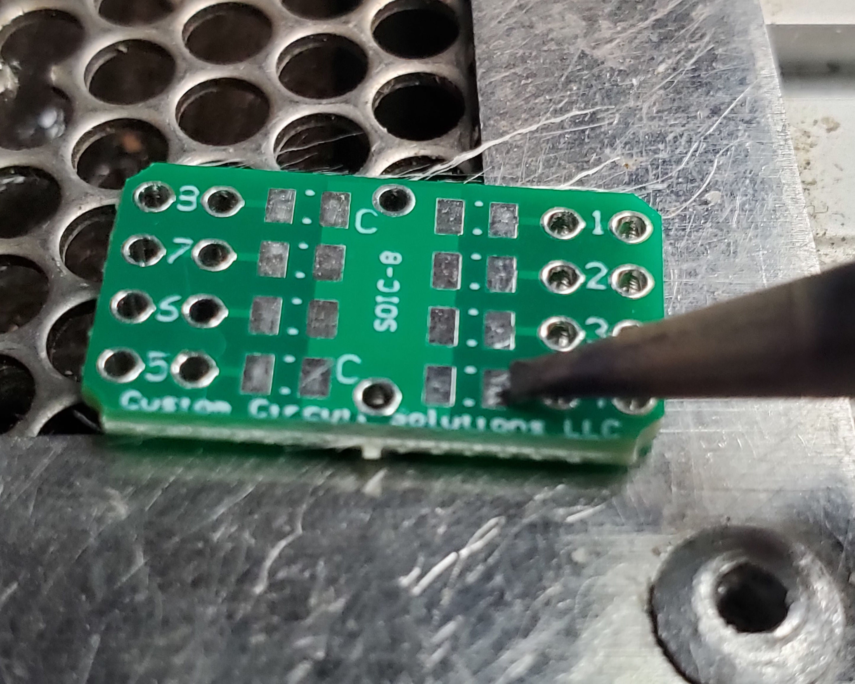 SOIC-8 To 8-Pin DIP Solder Adapter Boards with Integrated SMT Pads (10 Pieces)