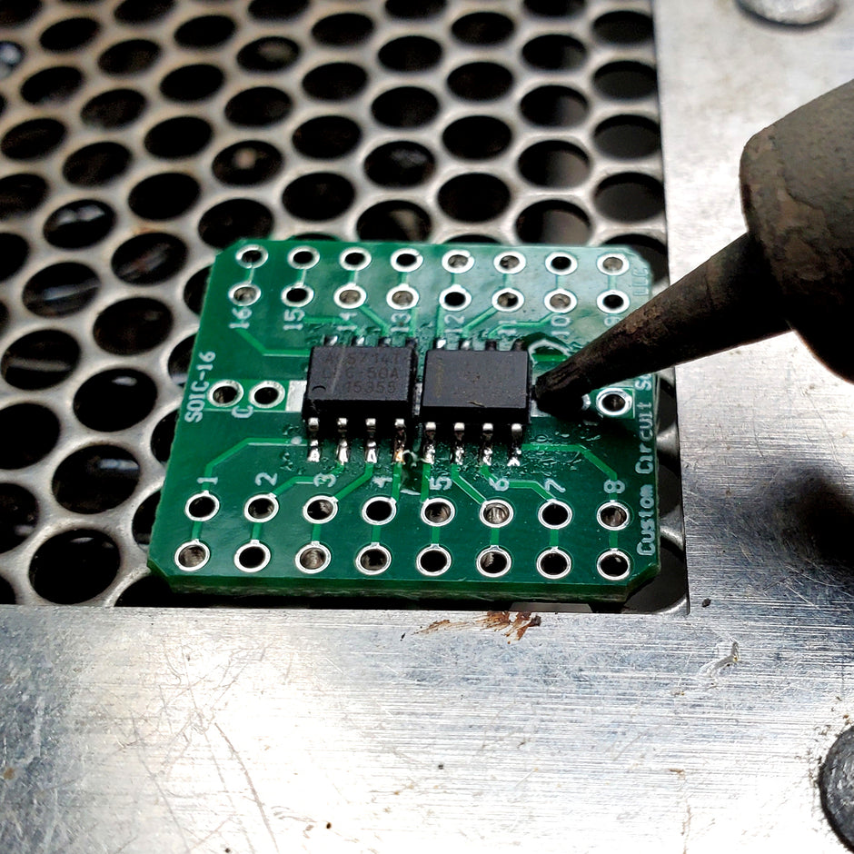 SOIC-16 To 16-Pin DIP Solder Adapter Boards with Integrated SMT Pads (6 Pieces)