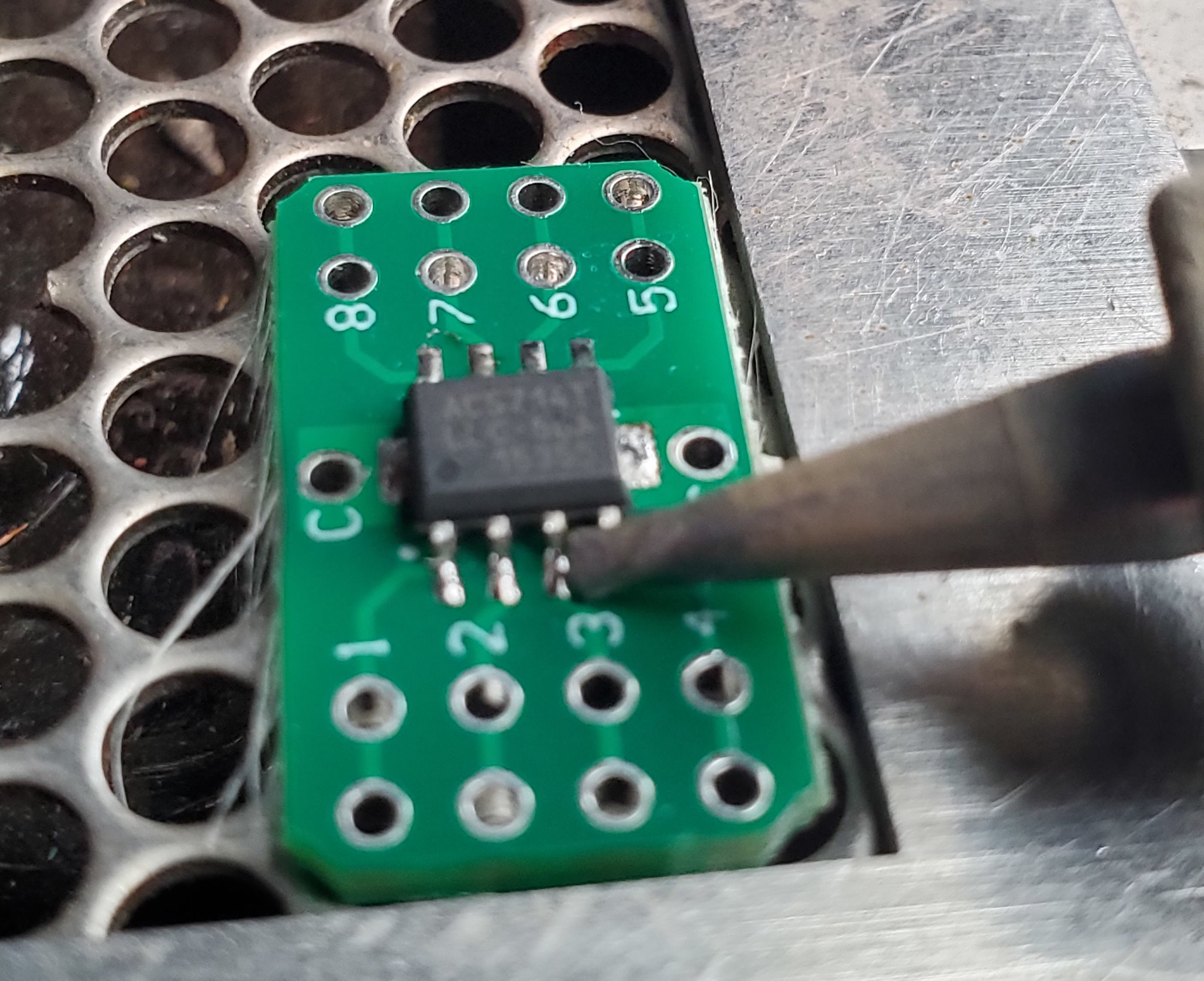 SOIC-8 To 8-Pin DIP Solder Adapter Boards with Integrated SMT Pads (10 Pieces)