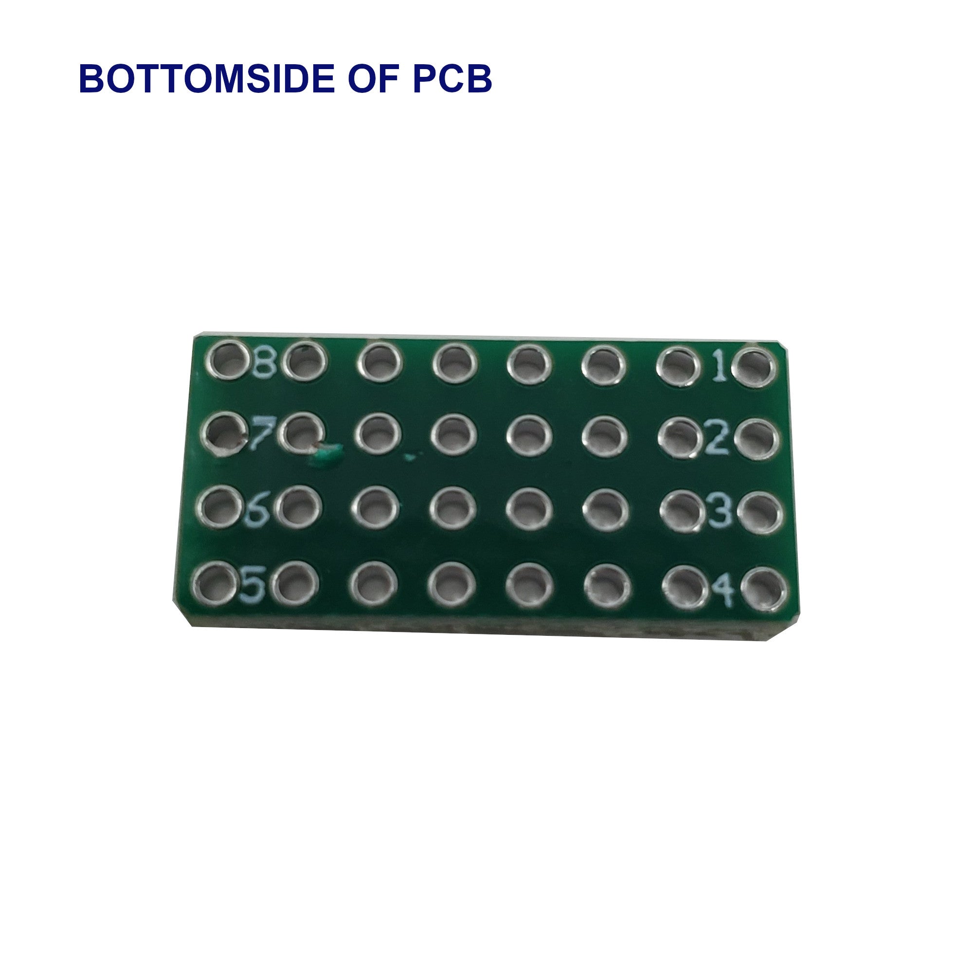 Expandable Through Hole Solder Adapter Board, 8 Pins, 4 Positions Each Pin, 0.1