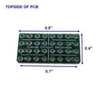 Expandable Through Hole Solder Adapter Board, 8 Pins, 4 Positions Each Pin, 0.1